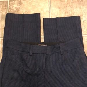Blue houndstooth dress pants from Express